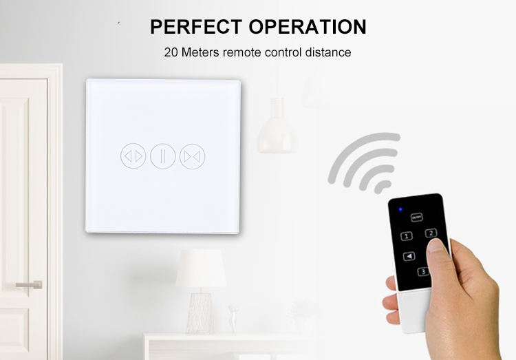 Smart Home WIFI Switch Eu/us Standard Wall Touch Control Curtain Switch Work With Google/alexa For Electric Curtain Swit