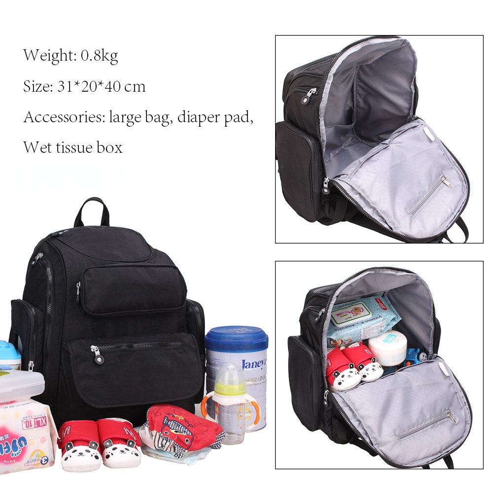 20L Solid Waterproof Diaper Mummy Maternity Nappy Bag 31*20*40cm