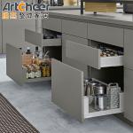 White Dahlia Kitchen Cabinet Furniture With Solid Wood Design In Indonesia