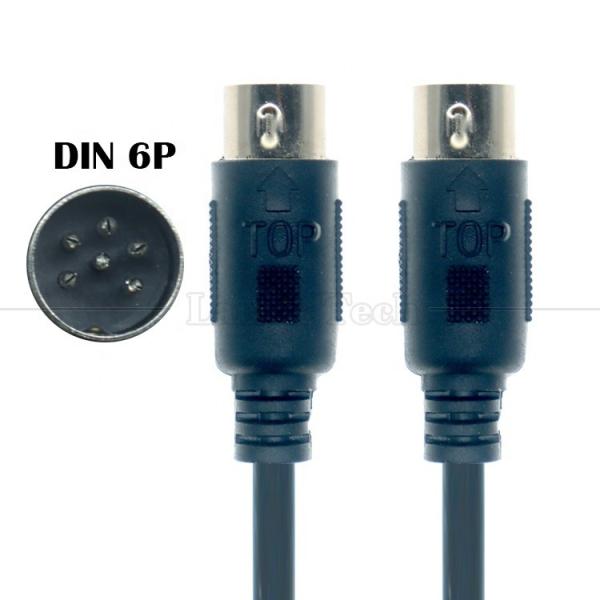 High Quality Shield Male to Male MIDI 6 PIN DIN Serial Extension Cable for Audio