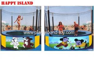 Wholesale Indoor Trampoline Kids Trampoline With Handle Double Round Big Outdoor Trampolines from china suppliers