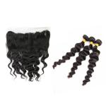 Natural Raw Indian Virgin Human Hair Weave Loose Wave Without Chemical Process
