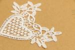 Embroidery Guipure Lace Applique 70mmx70mm Size Heart Shaped