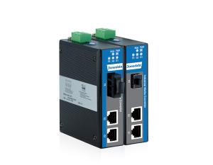 Wholesale 3-port gigabit unmanaged DIN-rail mounting industrial Ethernet media converter from china suppliers