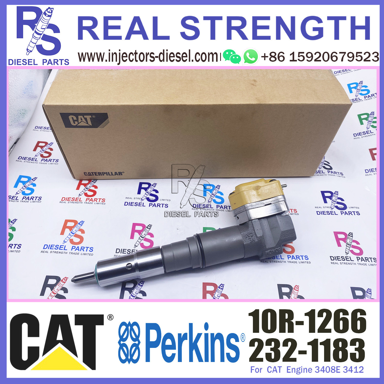 common rail injector 232-1183 2321183 10R-1266 for Caterpillar Engine 3412E 5110B