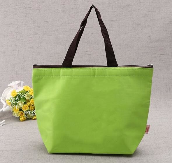 Reusable aluminium foil thermal insulation material cooler bag for picnic with Strapping tape closureRecycled PP Woven Plast