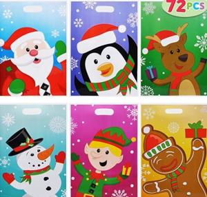 Wholesale Customization 17×21cm Die Cut Handle Plastic Bags For Christmas Gift Packaging Bags from china suppliers