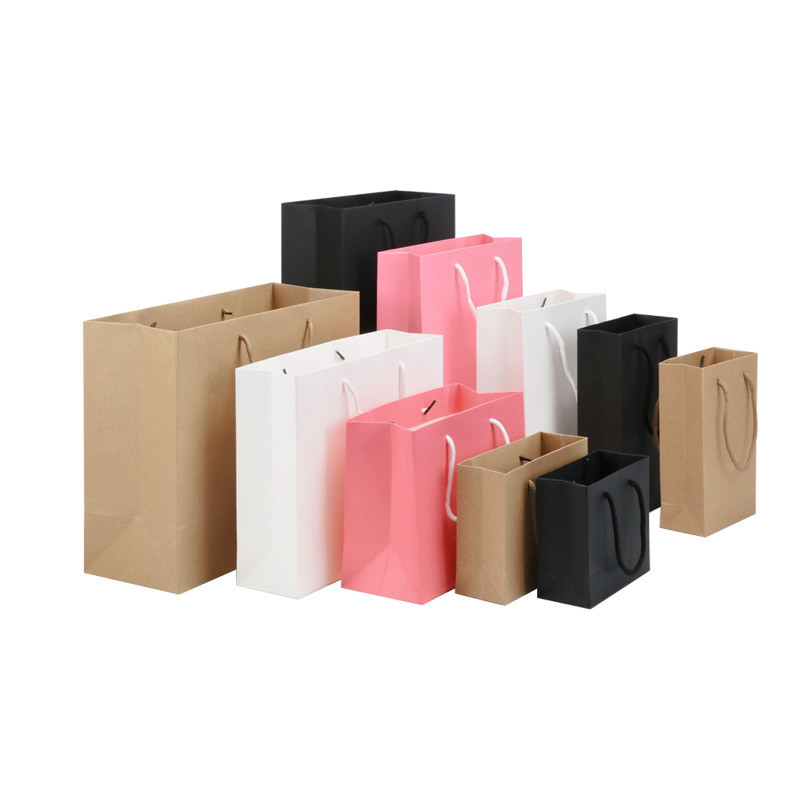 Shopping Colored Fancy Paper 100g Garment Packaging Bags Flexo Printing
