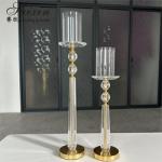 New Design Set Gold Candle Holder Stand Metal Wedding Decoration Supplies