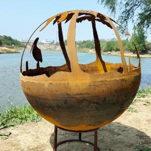 Wholesale 3mm Thick Corten Steel Fire Bowl Outdoor Wood Burning from china suppliers