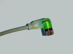 7000-40641-2300100 MURR M12 MALE 0° / M8 FEMALE 90° A-COD LED PUR 3X0.25 1M