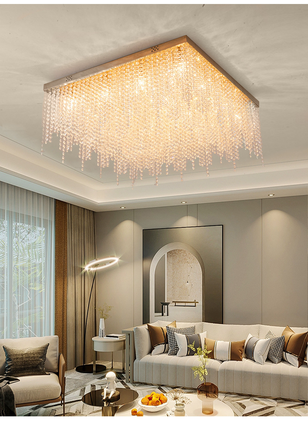 Crystal Chain Ceiling Lights New Lampara Techo for Home Decor guzhen lighting(WH-CA-107)