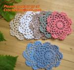 Crochet dinner table mat fabric doilies cup pot pad lace doily, Handmade Crochet