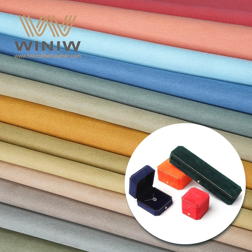 Tear Resistant Suede Microfiber Leather Ultra Suede Fabric Material For Show Cases
