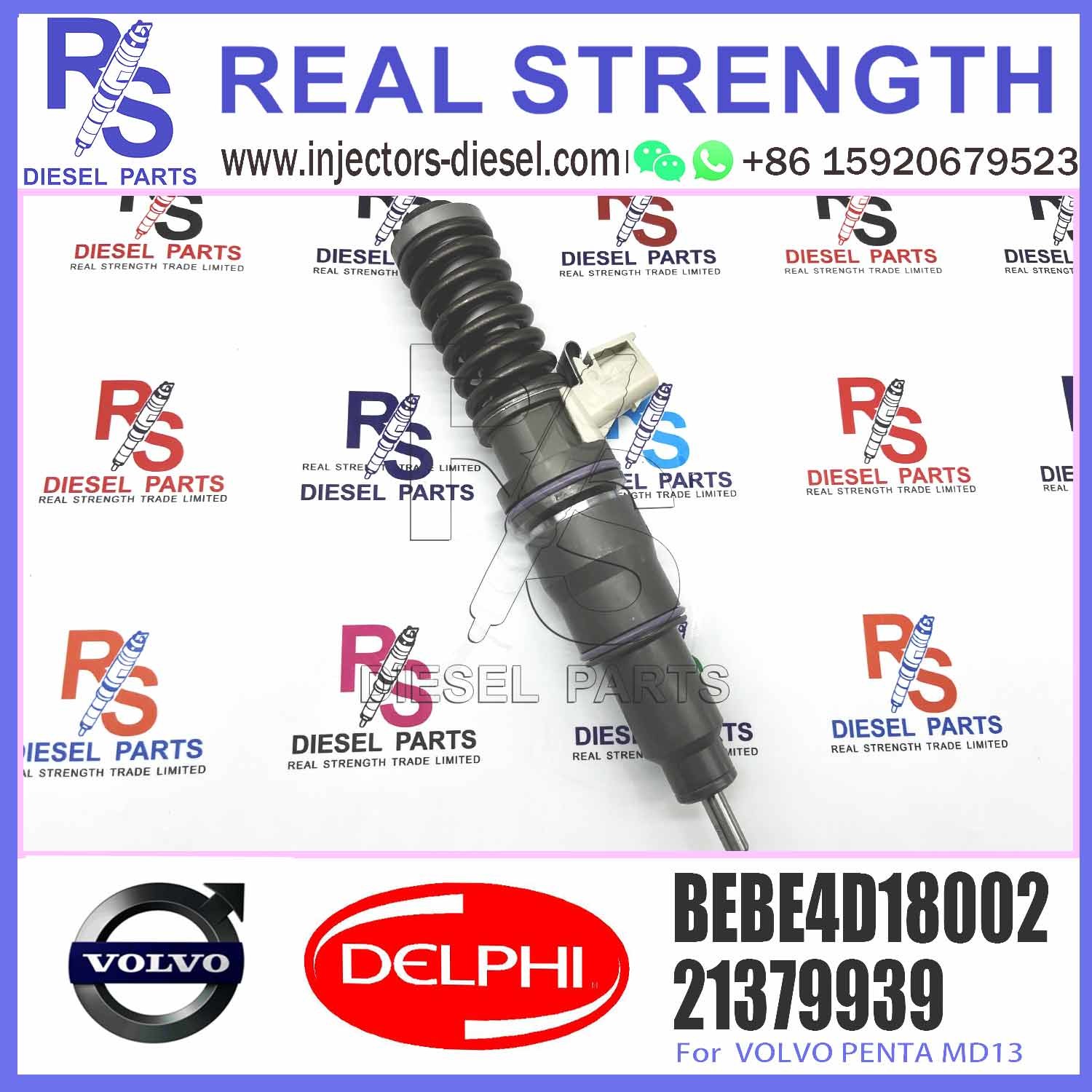 injector common rail injector 3801369 BEBE4D18002 For V-O-L-V PENTA MD13 diesel fuel injector BEBE4D27002