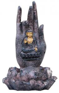 Wholesale Small Polyesin Lord Buddha Statue Water Fountain , Buddha Seated On Lotus from china suppliers