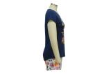 Leisure Ladies Loungewear Sets Solid Short Sleeve Top + Floral Shorts