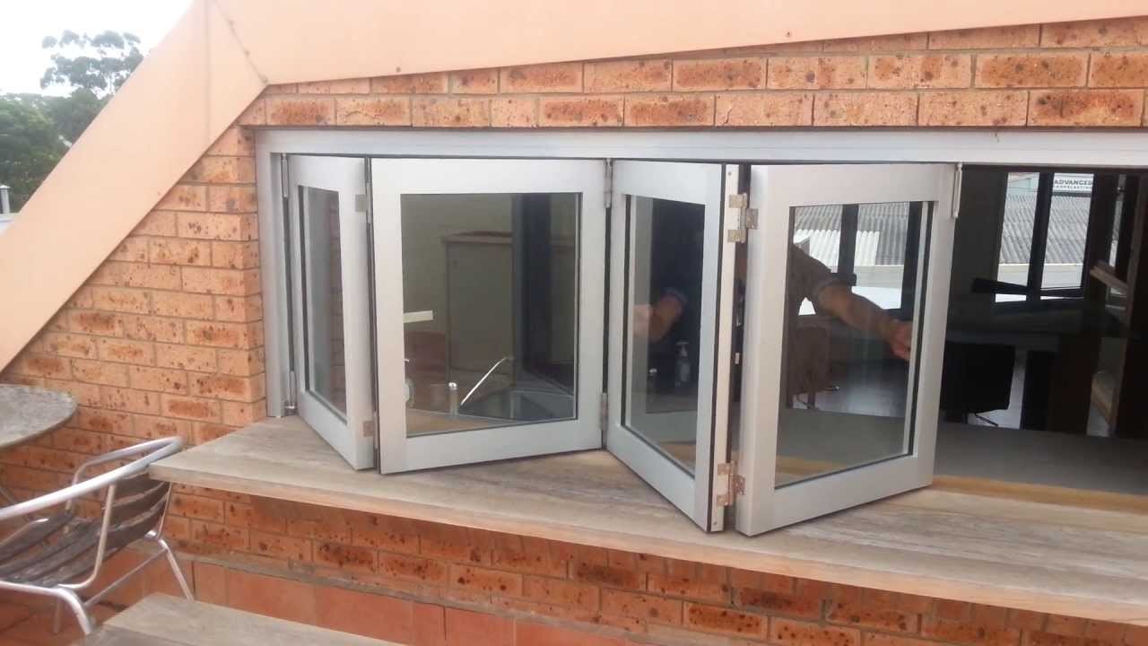 frameless folding glass window,bi-fold window,sliding folding window supplier
