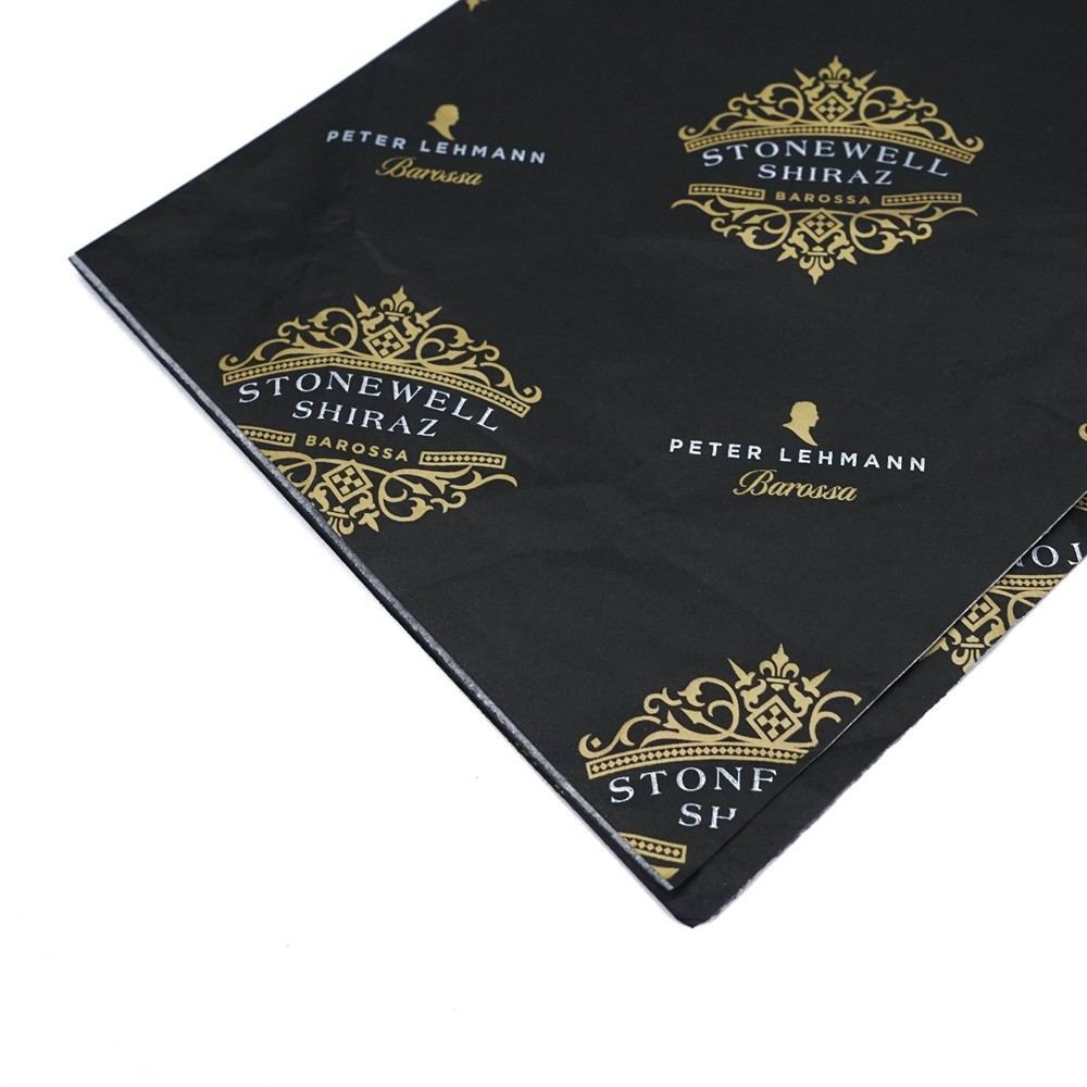 Gold Hot Foil Bamboo Pulp Gift Wrap Tissue Paper For Garment