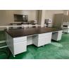 Buy cheap White Wood Lab Workbench Furniture With Steel Frame For High School / Hospital from wholesalers