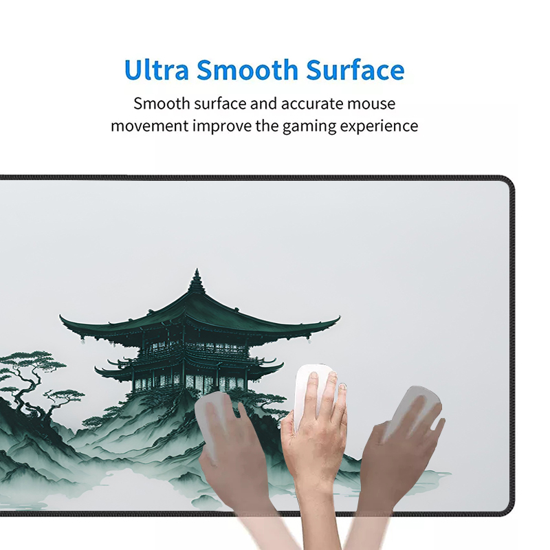 Custom Design Table Game Mouse Pad Chinese Landscape Style for and Comfortable Gaming