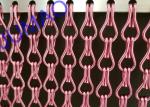 Decorative Pink Metal Chain Link Curtains 12mm×24mm Smooth Aluminum Wire