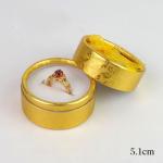 Gift Small Round Jewelry Box UV Coating Or Varnishing Customized Packaging