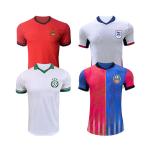 140gsm-150gsm Euro Cup Soccer Jerseys Custom Team Logo Polyester Material