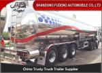45CBM Stainless Steel Tanker Trailers , Water Tanker Truck 28 Ton Landing Gear