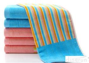 Wholesale Customize Stripe Face Wash Towel Fashionable For Gym / Swimming from china suppliers