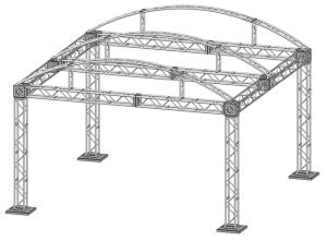 Wholesale 6082-T6/6061-T6 Aluminum Alloy Ground Support Truss For Outdoor Stage from china suppliers