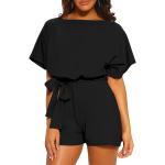 Casual Loose Women Summer Short Pants Solid Color One Piece Women Jumpsuit