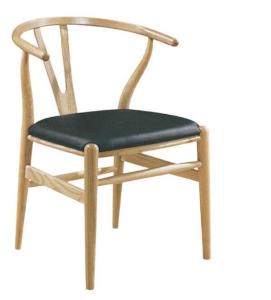 Wholesale European style elegant Y back aluminium or solid wood chair with black cover from china suppliers