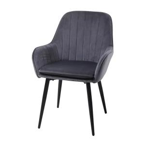 Wholesale ISO9001 Nordic Grey Velvet Dining Chairs Luxury Restaurant Dining Chairs 5.4kgs from china suppliers