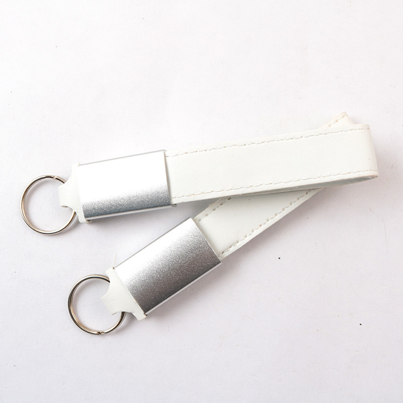 Leahter USB 2.0 Flash Drive With UDP Ring Can Embossing Laser Print Logo