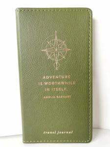 Wholesale Green PU Cover Custom Printed Notebooks , Flat Custom Blank Journals from china suppliers