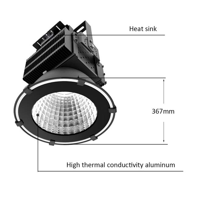 IP65 Waterproof Commercial High Bay Lighting 300W Cool White For Golf Courses