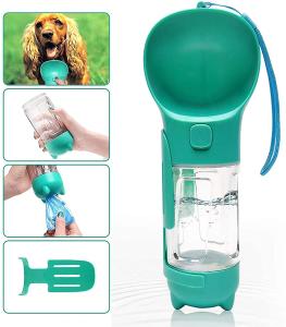 Wholesale Walking 2 In 1 Dog Water Bottle with Poop Bag and Scoop BPA Free Pet Drinking Bowl from china suppliers