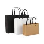 Kraft Paperboard Goodie Bags With Handles Retail Shopping Tote OEM