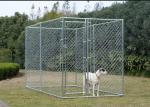 Hot Dip Galvanized Chain Link Dog Cage , Large Animal Kennel Easy Cleaning