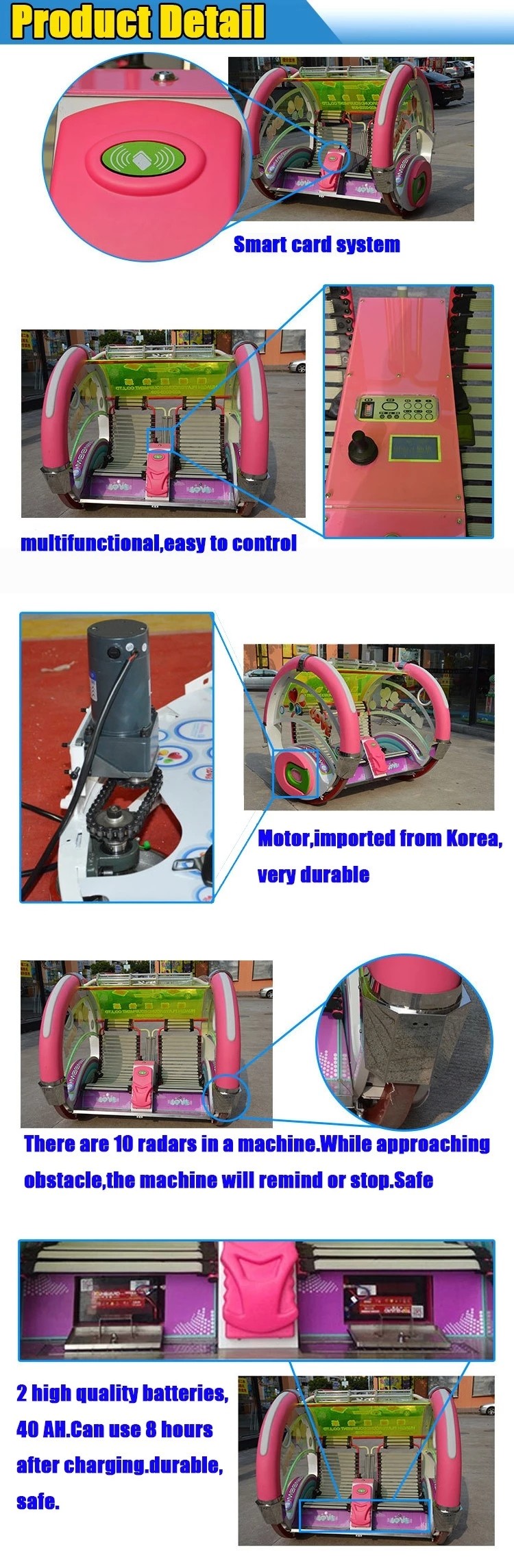 360 Degree Rotating Le Ba Car Kids Arcade Machine For Shopping Center Rohs Certificate