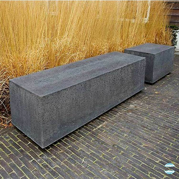 Grey Outdoor Round Concrete Coffee Table GRC Fiberglass Furniture Dinning Table