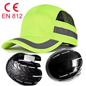 Wholesale Adjustable CE EN812 Hi Vi Green Bump Cap 56cm 60cm Embroidery Logo from china suppliers