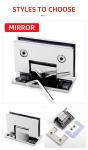 Hotel Glass Thickness 8-12MM Wall Mounted Shower Hinge with 90 Degree Adjustment