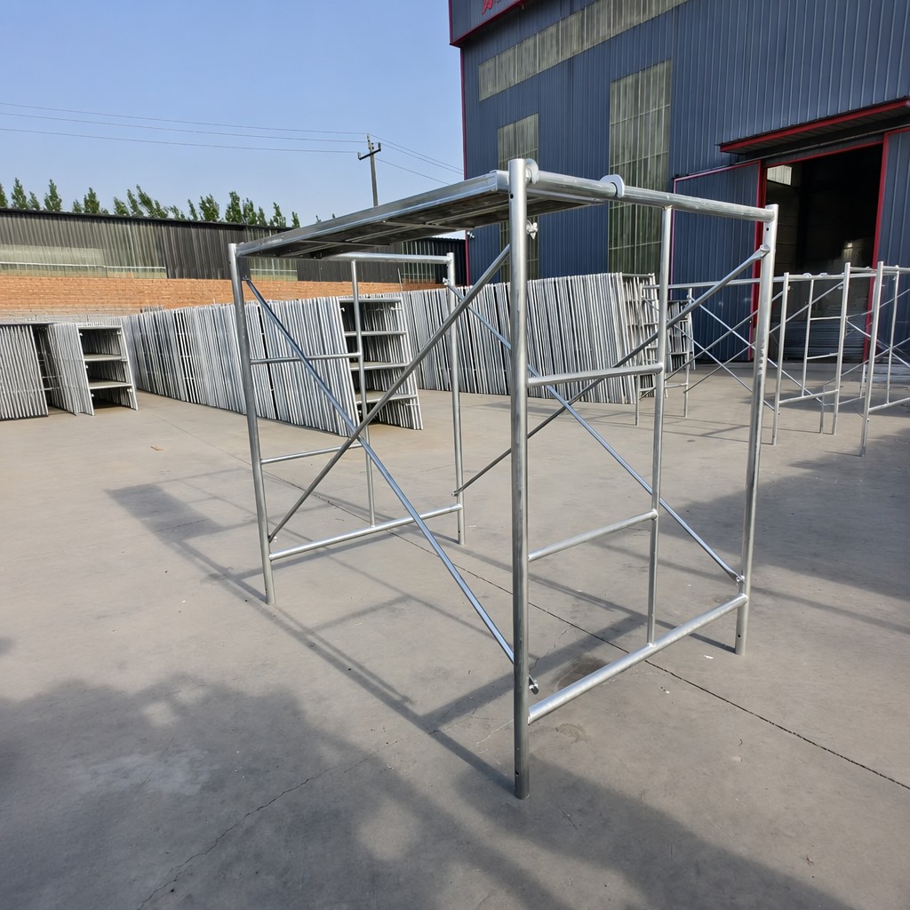 Compact Walk Through Scaffolding Frame Foldable For Indoor Work Areas OEM