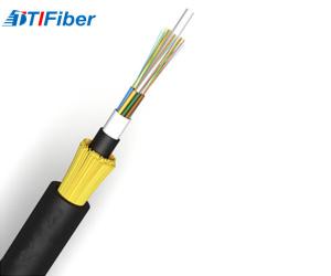 China Singlemode Outdoor Fiber Optic Cable Self Supporting ADSS Aerial PE LSZH Jakcet on sale