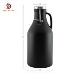 64oz Black Double Wall Flip Top Beer Growler