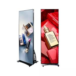 Wholesale P2 P2.5 P3 Movable Floor Standing Digital Led Poster Display Wifi 4G for Outdoor from china suppliers