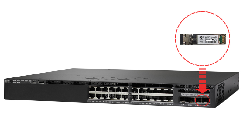 SFP-10G-LR installed in a switch