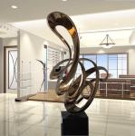 2.0M High Mirror Polished Stainless Steel Contemporary Art Statues